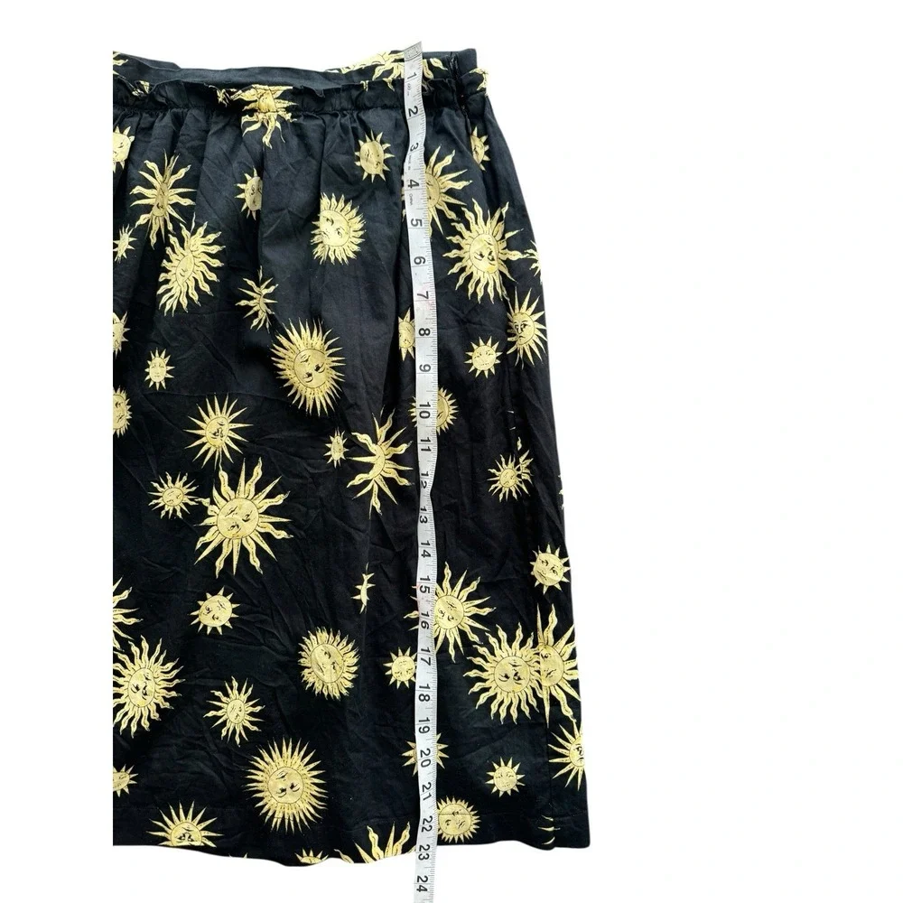 MODCLOTH DayTime Astrology‎ Sun Print Black Skirt Size 8 Celestial School - Picture 3 of 4